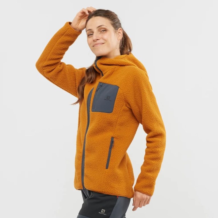 Chaquetas Salomon Outline Warm Teddy Full Zip Mujer Mango | MX REBK531